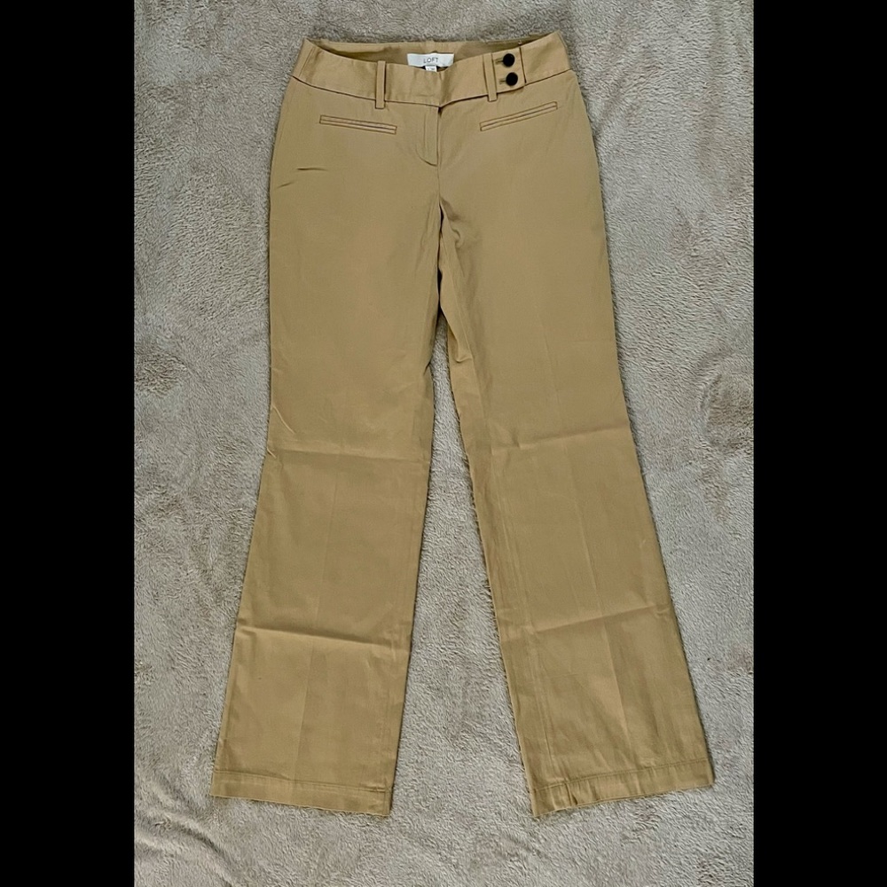 NWT Ann Taylor Loft Julie Khaki Pants Size 0